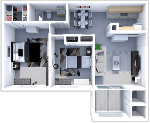 a floor plan of a 1 bedroom apartment at the crossings at white marsh apartments in white marsh